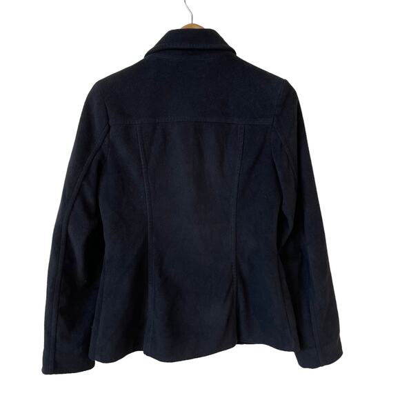 OLD NAVY Women's Fleece Double Breasted Coat Jacket Black Sz Small Classic Work - Picture 2 of 9
